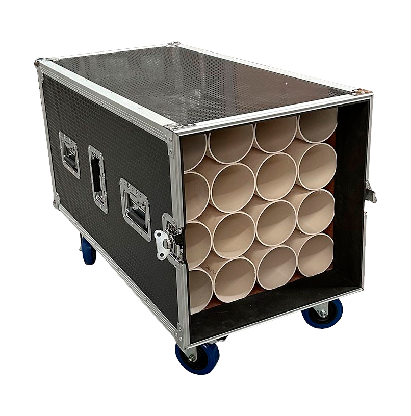 TRITON BLUE Flightcase for transporting 16 feet of microphone lengths 70100501