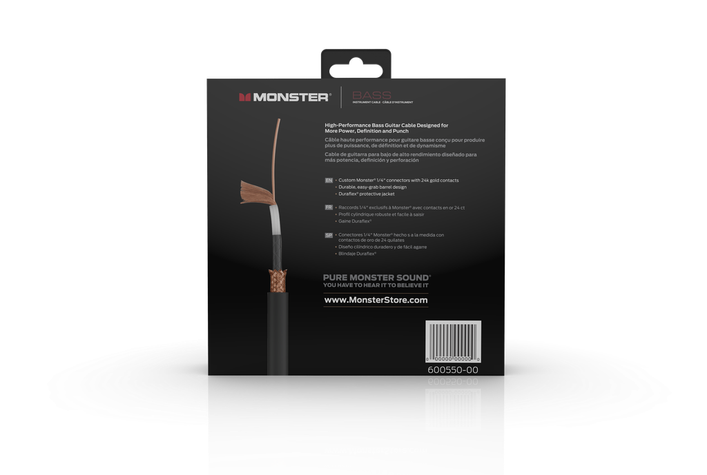 Monster® Prolink Acoustic Instrument Cable - Jack Mâle vers Jack Mâle Coudé 3,65m