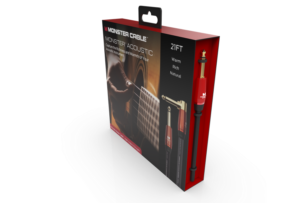 Monster® Prolink Acoustic Instrument Cable - Jack Mâle vers Jack Mâle Coudé 6,40m