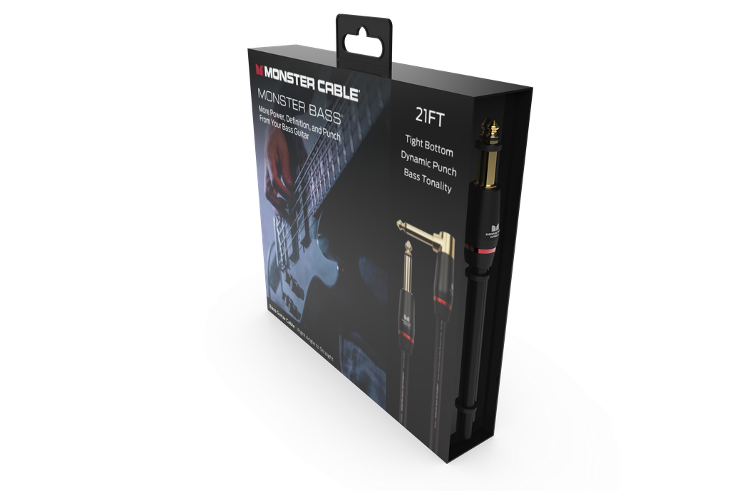 Monster® Prolink Monster Bass® Instrument Cable - Jack Mâle vers Jack Mâle Coudé 6,40m
