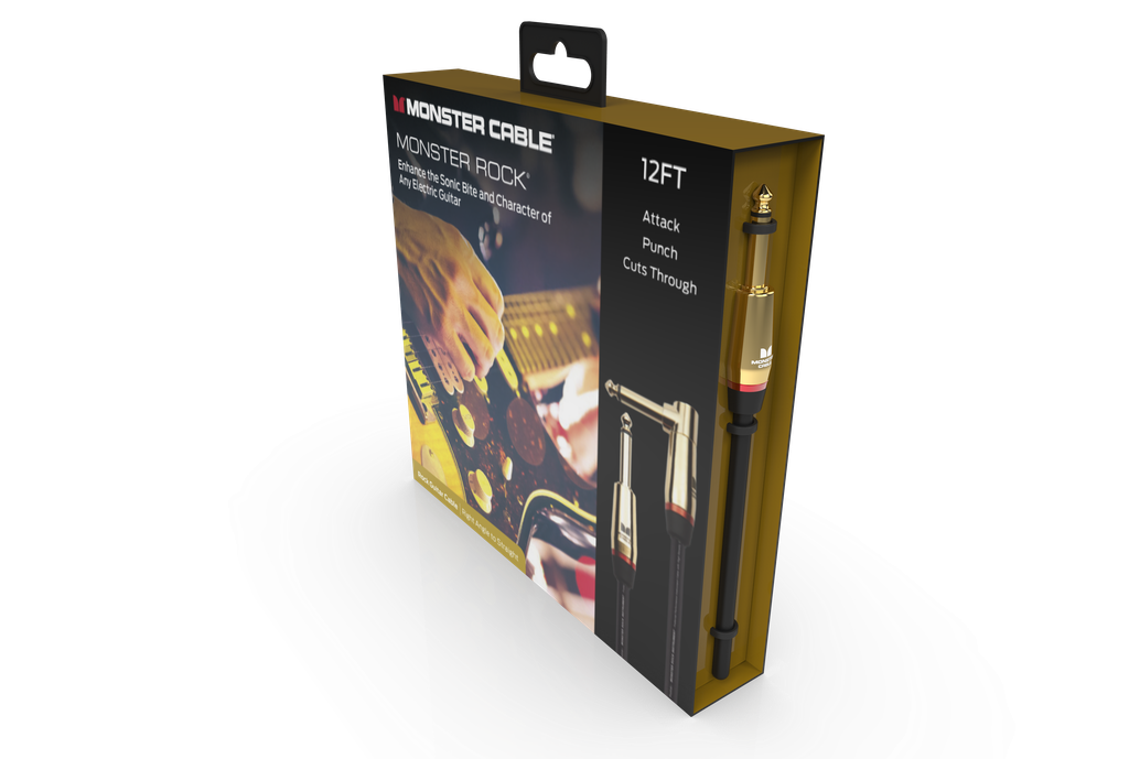 Monster® Prolink Rock Instrument Cable - Jack Mâle vers Jack Mâle Coudé 3,65m