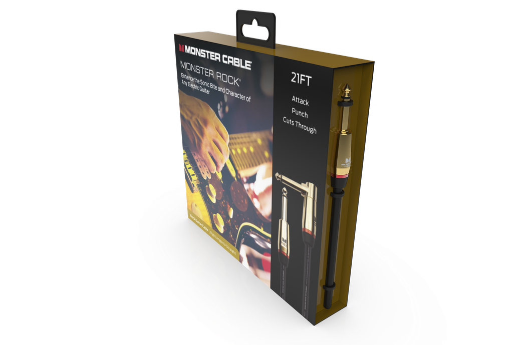 Monster® Prolink Rock Instrument Cable - Jack Mâle vers Jack Mâle Coudé 6,40m