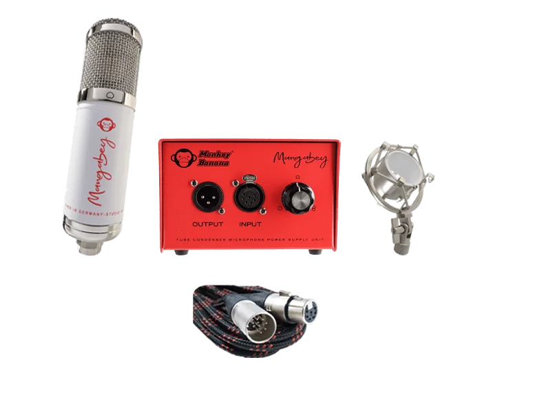 MONKEY BANANA Mangabey - microphone condensateur à lampe - Blanc