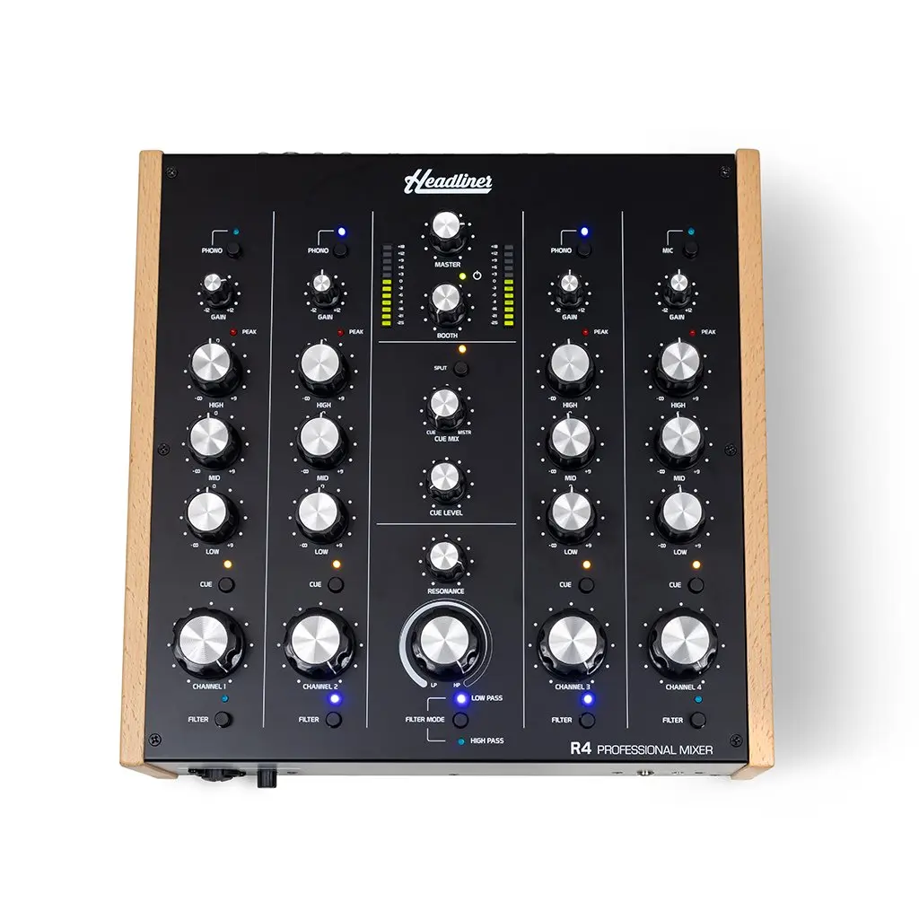 HEADLINER R4 4-Channel Rotary DJ-Mixer HL90121