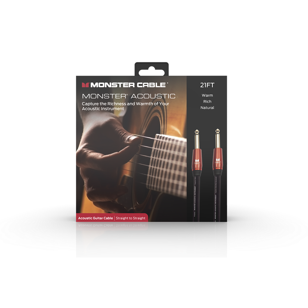 Monster® Prolink Acoustic Instrument Cable - Jack Mâle vers Jack Mâle 6,40m