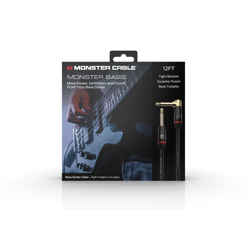 Monster® Prolink Monster Bass® Instrument Cable - Jack Mâle vers Jack Mâle Coudé 3,65m