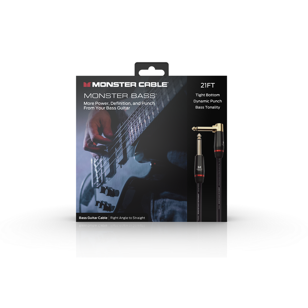 Monster® Prolink Monster Bass® Instrument Cable - Jack Mâle vers Jack Mâle Coudé 6,40m