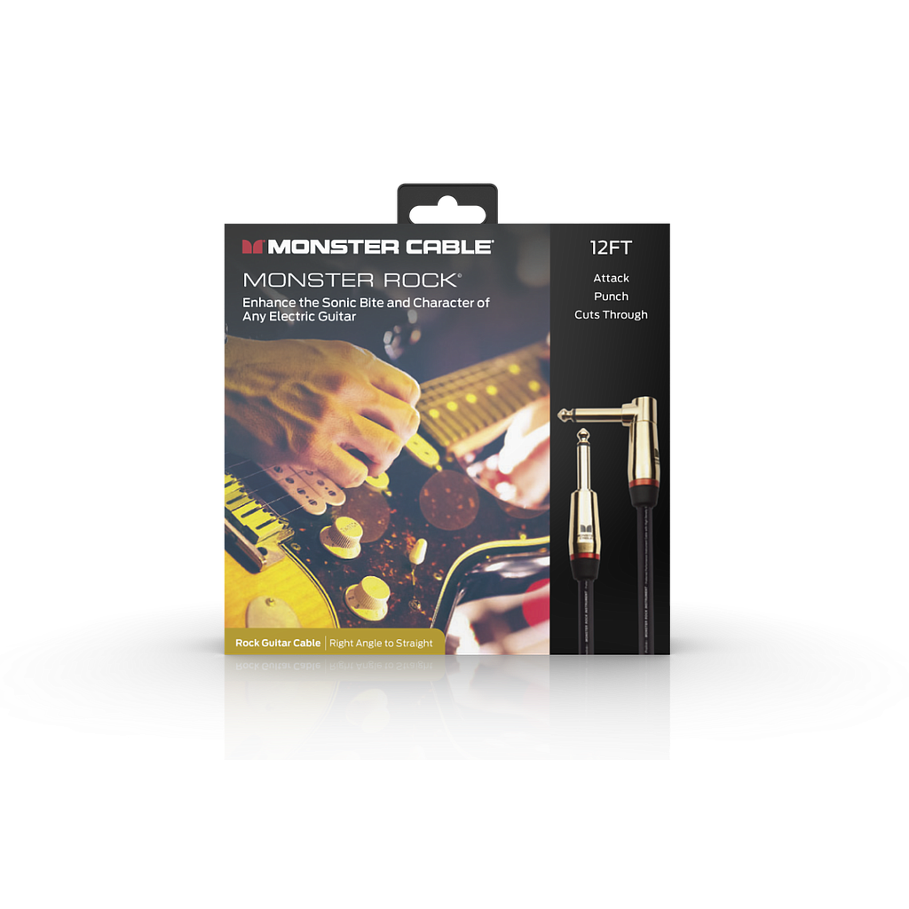 Monster® Prolink Rock Instrument Cable - Right Angle to Straight
