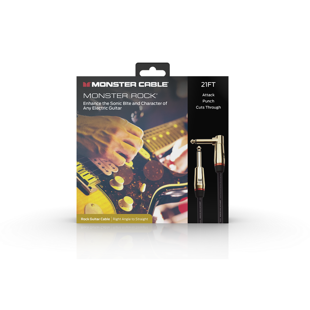 Monster® Prolink Rock Instrument Cable - Right Angle to Straight