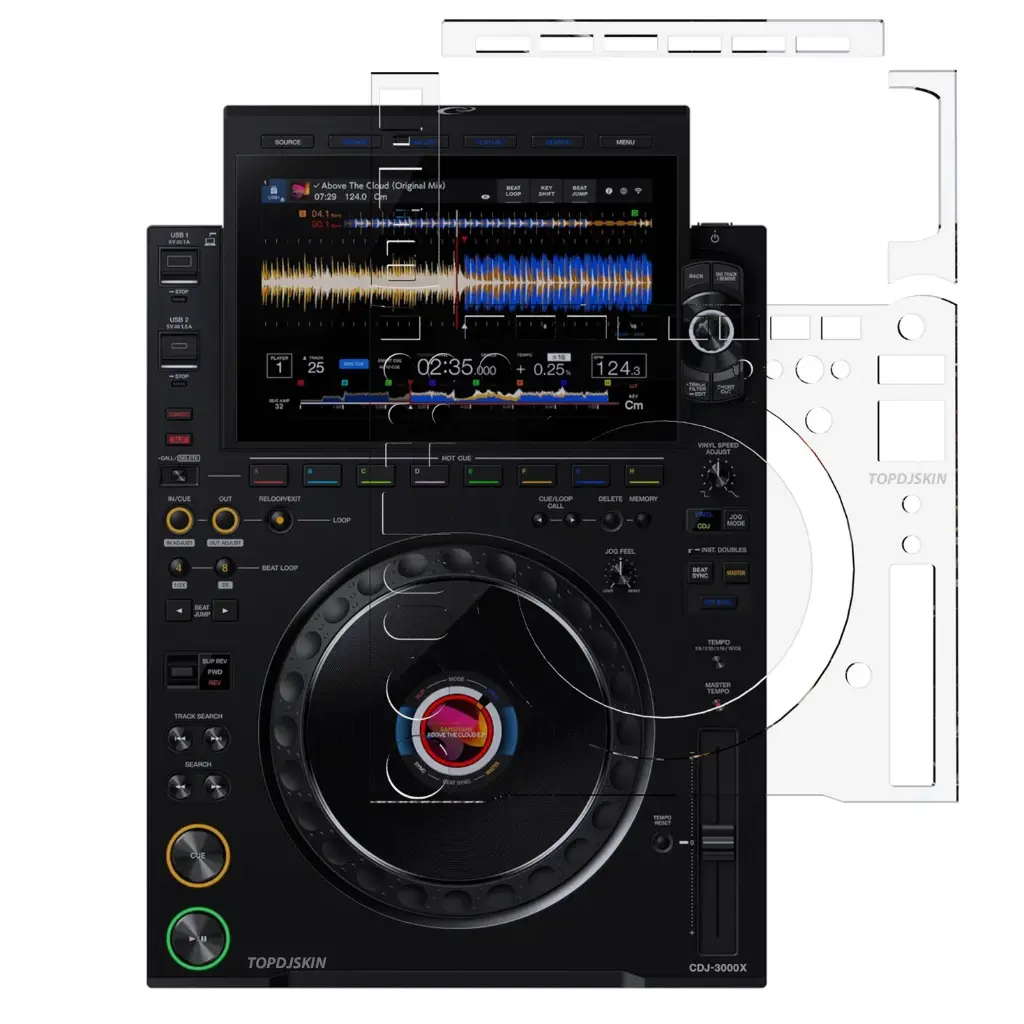 TOPDJSKIN ALPHA TETHA CDJ 3000X
