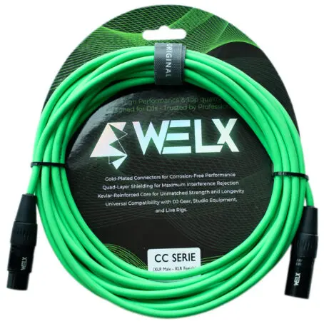 WELX CC BALANCED - 3m [1pcs) [X1 XLR-m / X1 XLR-f] Green
