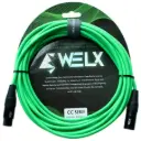 WELX CC BALANCED - 6m (1pcs) [X1 XLR-m / X1 XLR-f] Green