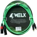WELX CR 1.5m (1pcs) [X2 RCA-M / X2 XLR-m] Green