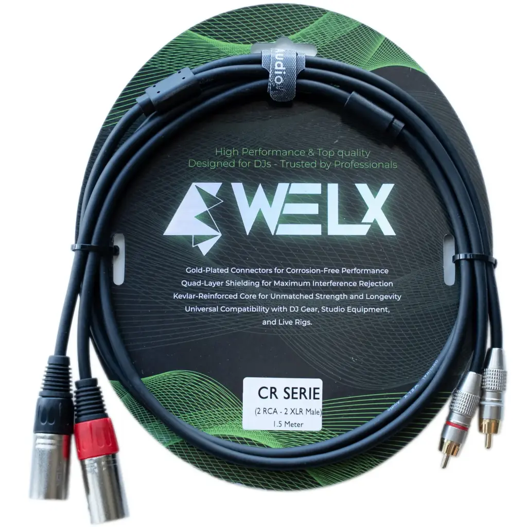 WELX CR 1.5m (1pcs) [X2 RCA-M / X2 XLR-m]Black