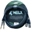 WELX CTM BALANCED (1.5m) [X2 XLR-M / X2 TRS]Black
