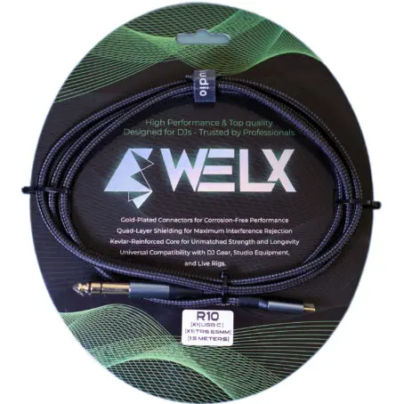 WELX USB R10 [C/TRS 6.5mm – 1.5m]
Black