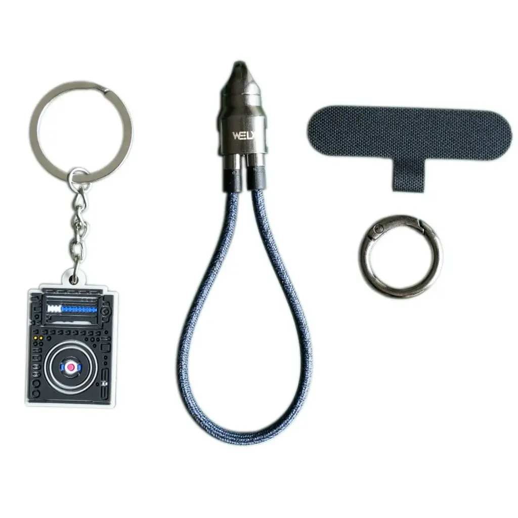 WELX USB F3  / C-C /  FLAT- SPLIT / Lanyard  / 22cm Darkblue