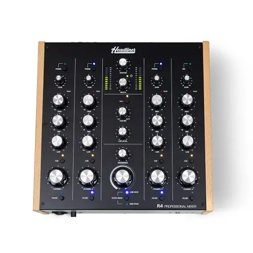[HL90121] HEADLINER R4 4-Channel Rotary DJ-Mixer HL90121
