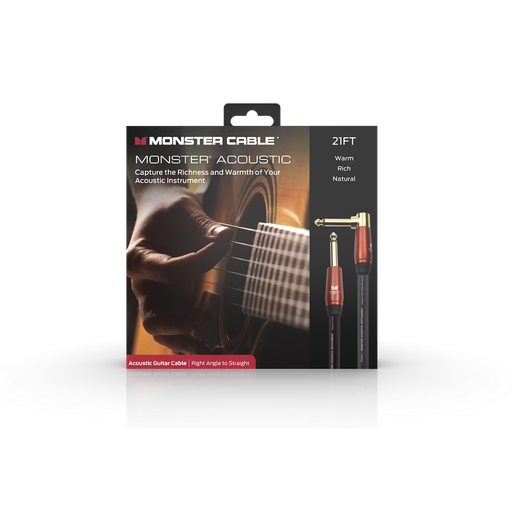 [600559-00] Monster® Prolink Acoustic Instrument Cable - Right Angle to Straight