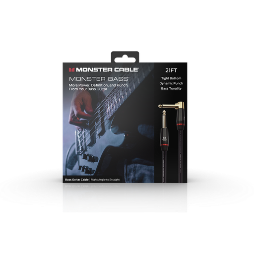 [600551-00] Monster® Prolink Monster Bass® Instrument Cable - Jack Mâle vers Jack Mâle Coudé 6,40m