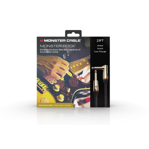 [600543-00] Monster® Prolink Rock Instrument Cable - Jack Mâle vers Jack Mâle Coudé 6,40m