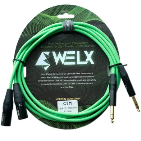[WELX96un1r8b] WELX CTM BALANCED (3m) [X2 XLR-M / X2 TRS] Green