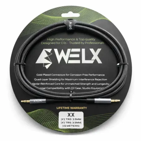 [WELX2fhv41wm-2] WELX Serie XX - 1.5 m | 3.5mm to 3.5 mm Black